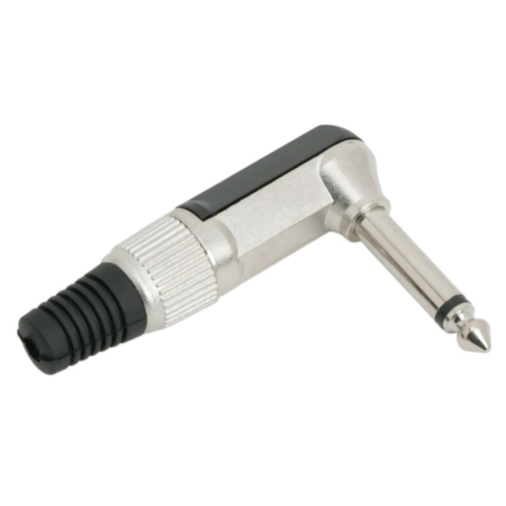Fisa Jack 90°executie Ranforsat mono, 6,3mm EV337