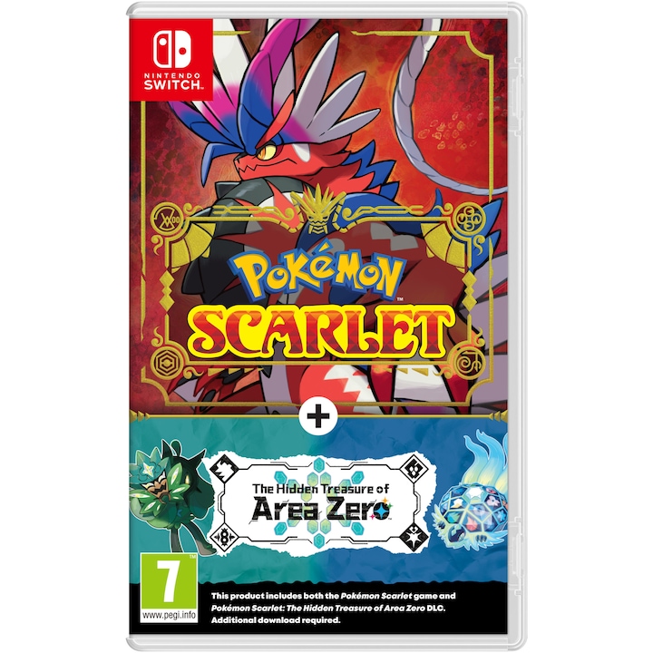 Pokemon Scarlet játék + Hidden Treasure of Area Zero DLC Nintendo Switchhez