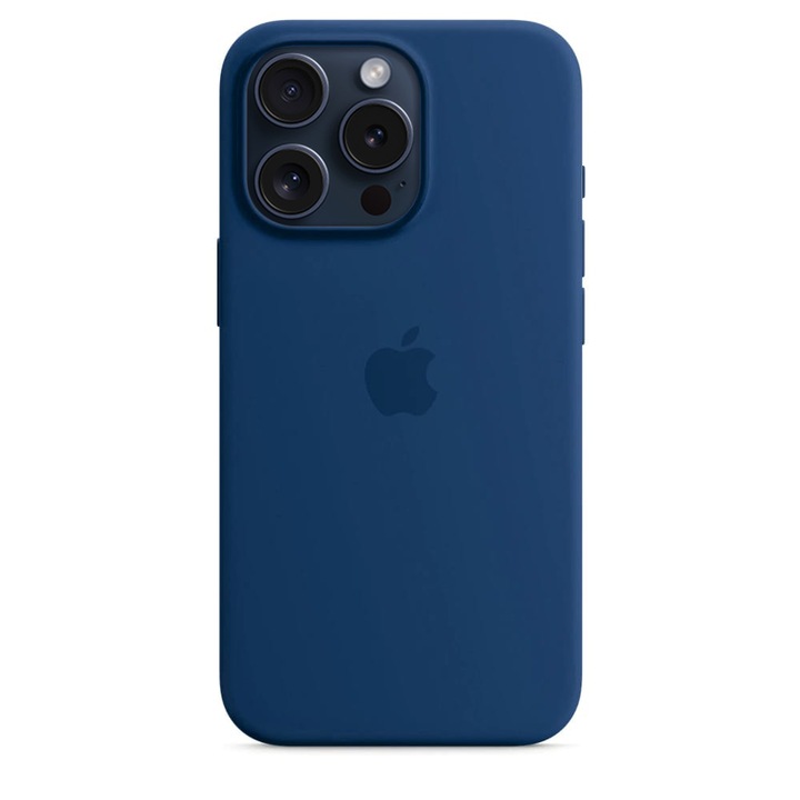 Силиконов Кейс за Apple iPhone 15 Pro, Тъмносин