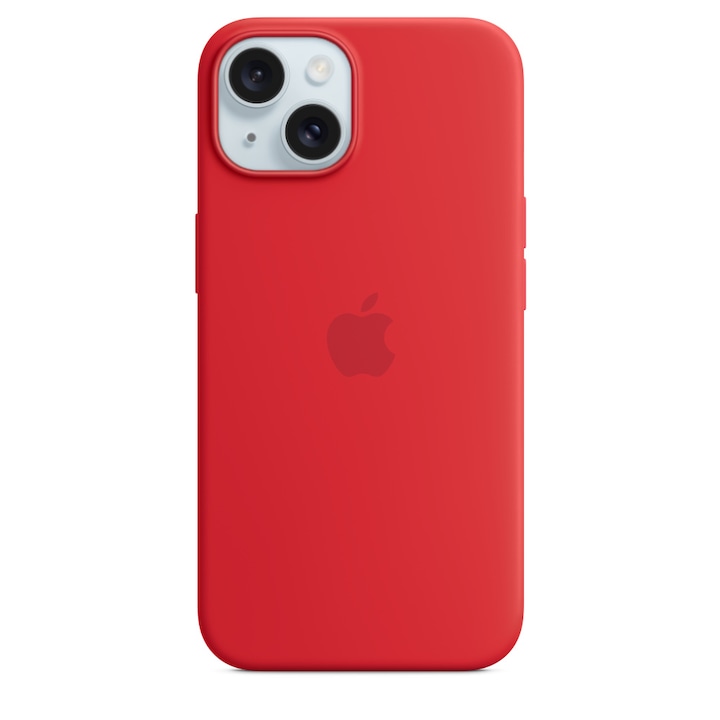 Силиконов Кейс за Apple iPhone 15, Удароустойчив, Червен