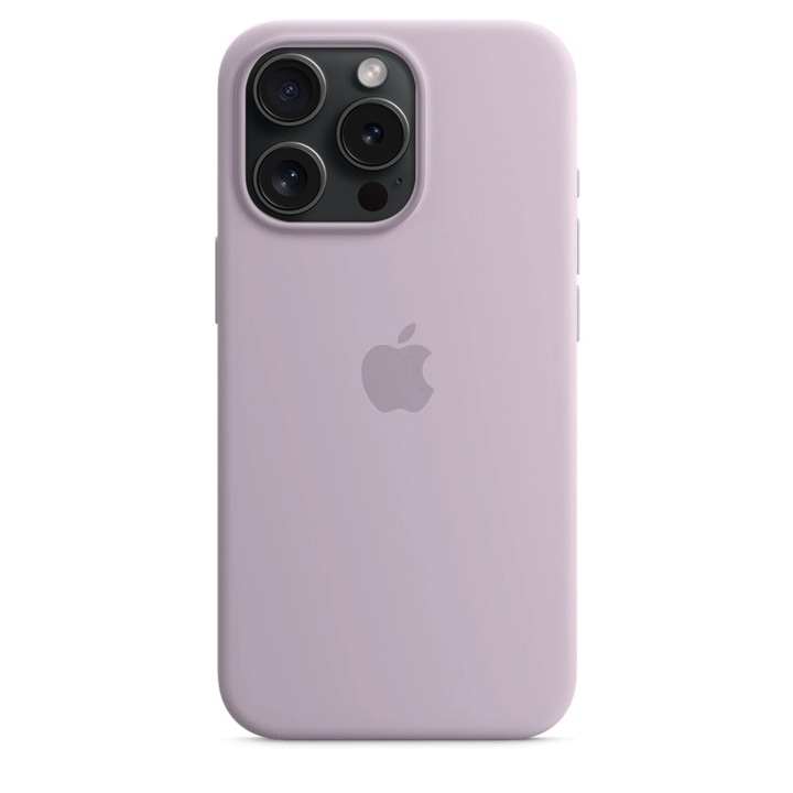Силиконов Кейс за Apple iPhone 15 Pro, Shockproof, Светлолилав