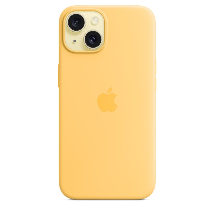 Силиконов Кейс за Apple iPhone 15, Жълт