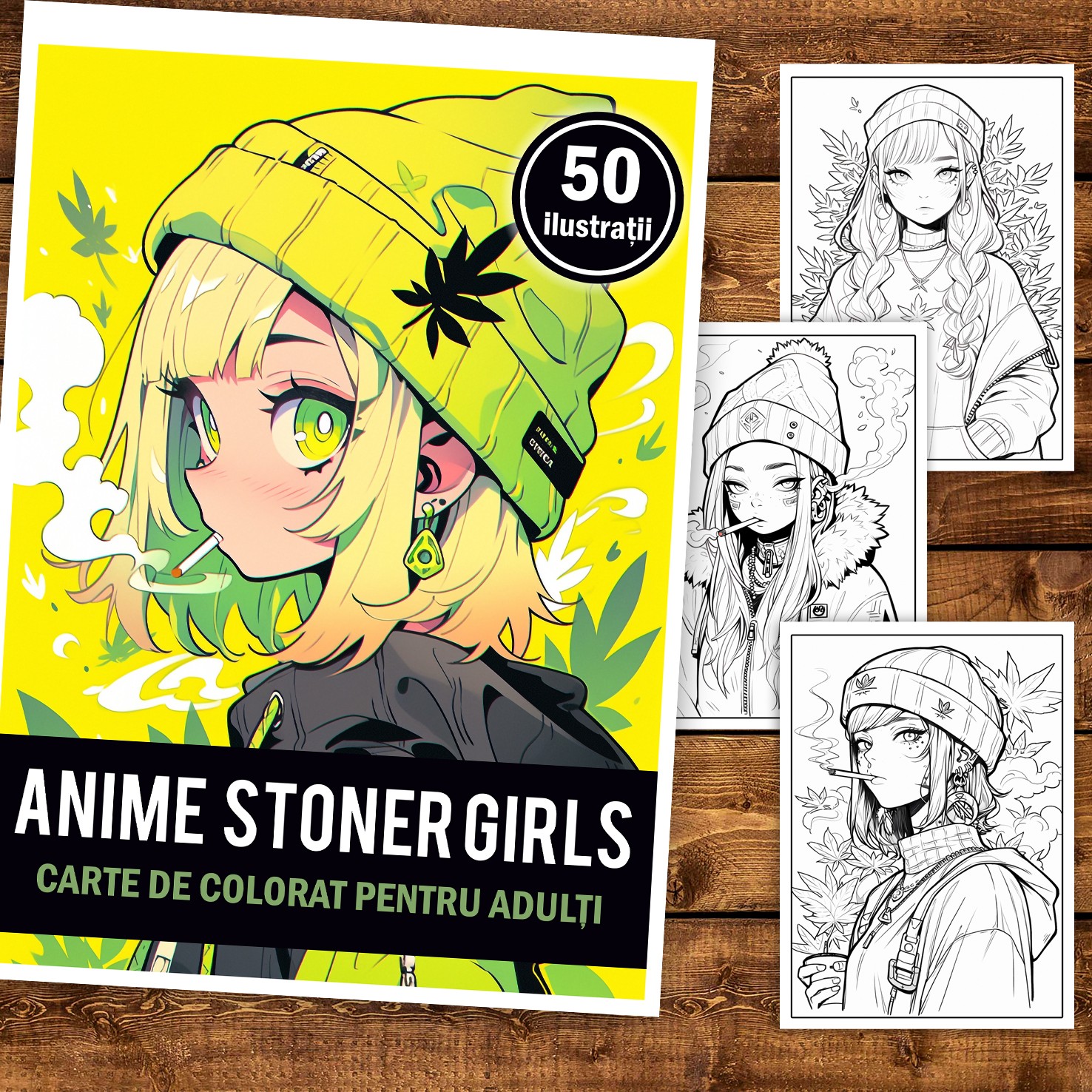 Anime Stoner Girls 70 Page Manga Anime Coloring Book, Fantasy Greyscale  Coloring Pages for Adults, Instant Download, Printable PDF - Etsy