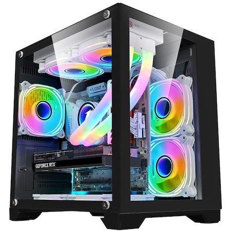 Sistem PC Gaming powered by 1stPlayer® cu Intel® Core™ i7 11700F Rocket Lake 4,9 GHz, 32GB DDR4, SSD 1 TB M.2, GeForce® RTX™ 3050 8 GB GDDR6, liquid cooling, ARGB, MV5B7, No OS