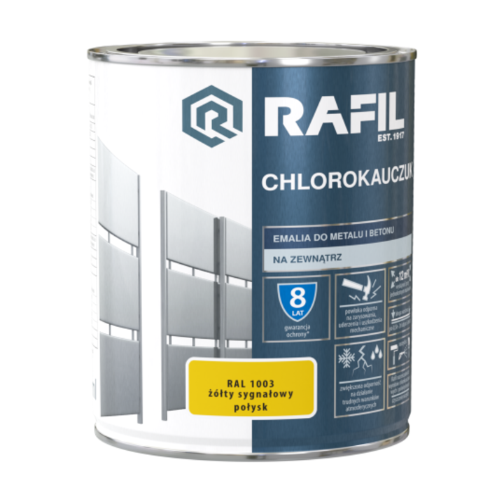 Klórozott gumi zománc, Rafil, Sárga, 0,75L