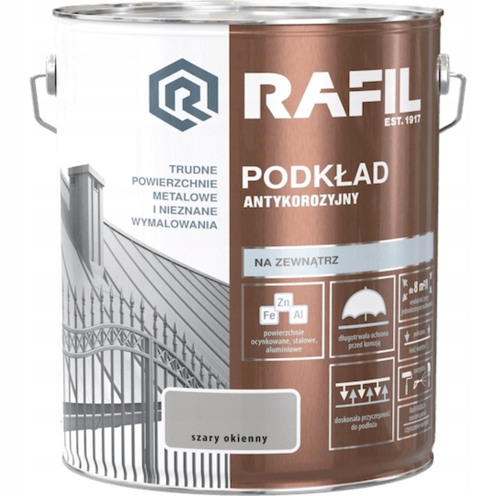 Korróziógátló alapozó, Rafil, 10L, Szürke