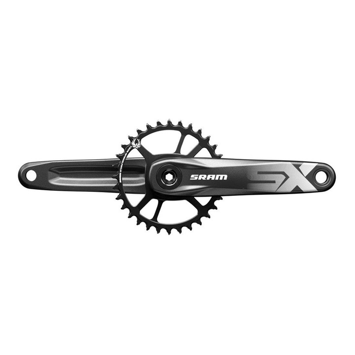 Angrenaj bicicleta, Sram, 32 pinioane, 12 viteze, Aluminiu/Otel, 175 mm, Argintiu/Negru