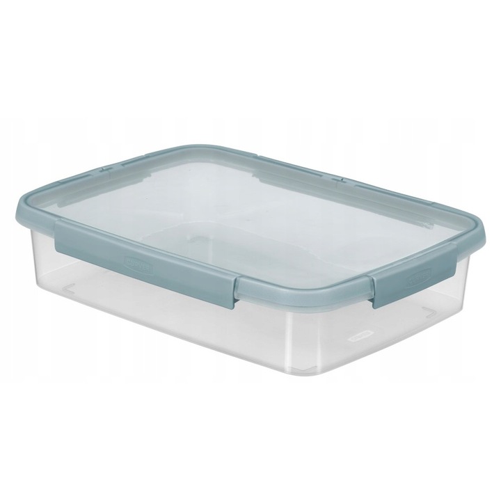 Cutie alimentara, Curver, Smart Fresh Eco, Platic, Transparent/Albastru, 3.5 l, 33 x 24 x 7.7 cm