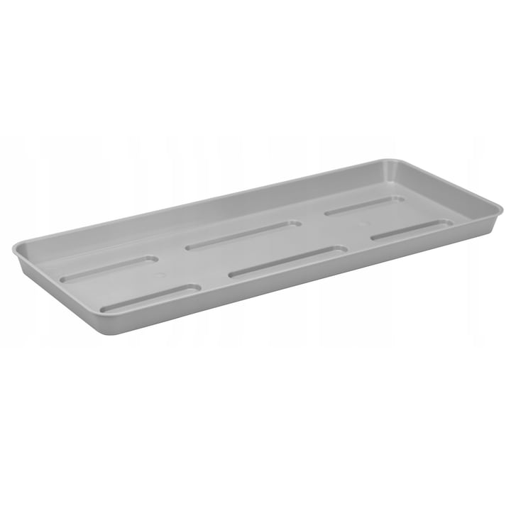 Suport pentru ghiveci, KADAX, Plastic, 13x35 cm, Gri