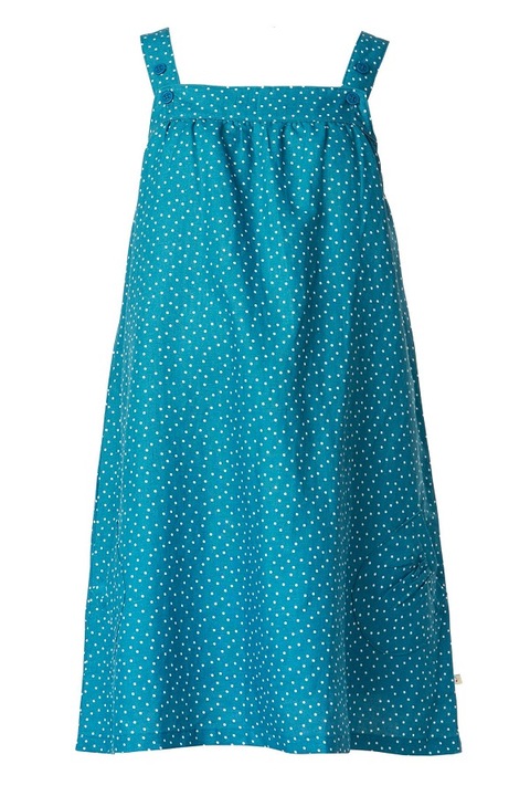 Rochie vaporoasa, cu buline, bumbac organic, vernil, pentru mamici, Vernil