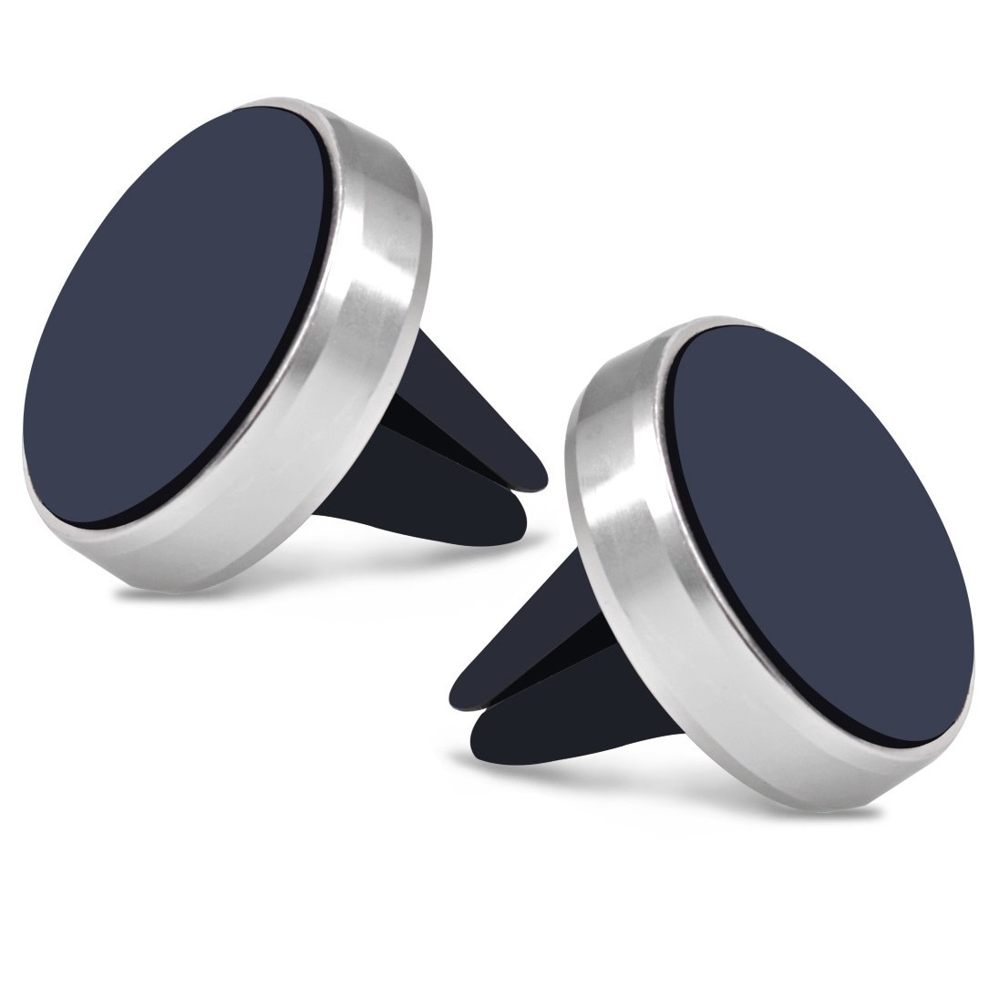Set 2x Suport magnetic Cartek pentru grila de ventilatie, aerisire auto, cu rama metalica, negru