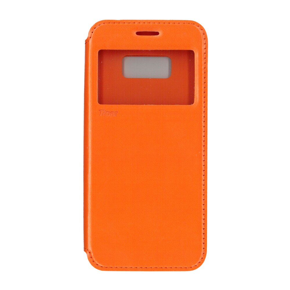 Husa flip wallet Roar Noble pentru Galaxy S8 Plus, portocaliu