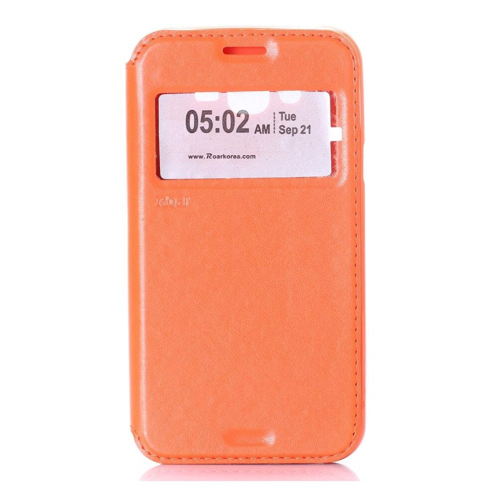 Husa flip wallet Roar Noble pentru Galaxy J7 2016, portocaliu