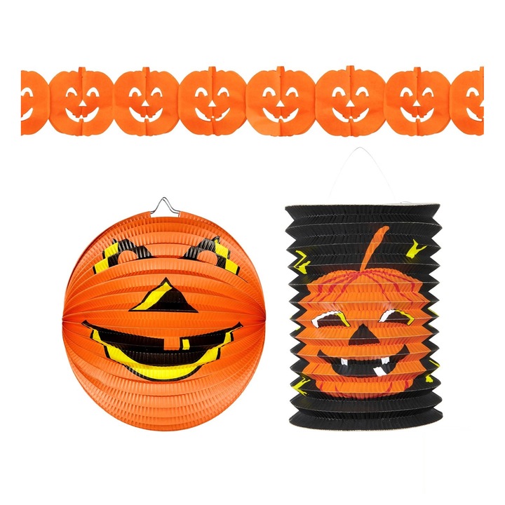 Set 3 Decoratiuni Dovleac Halloween Widmann