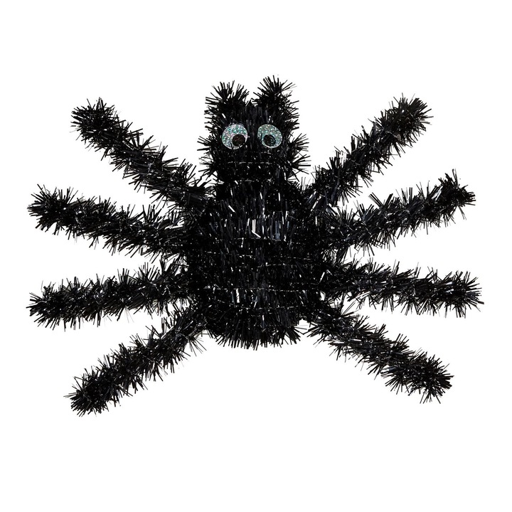 Decor Paianjen Negru 36x22 cm Widmann
