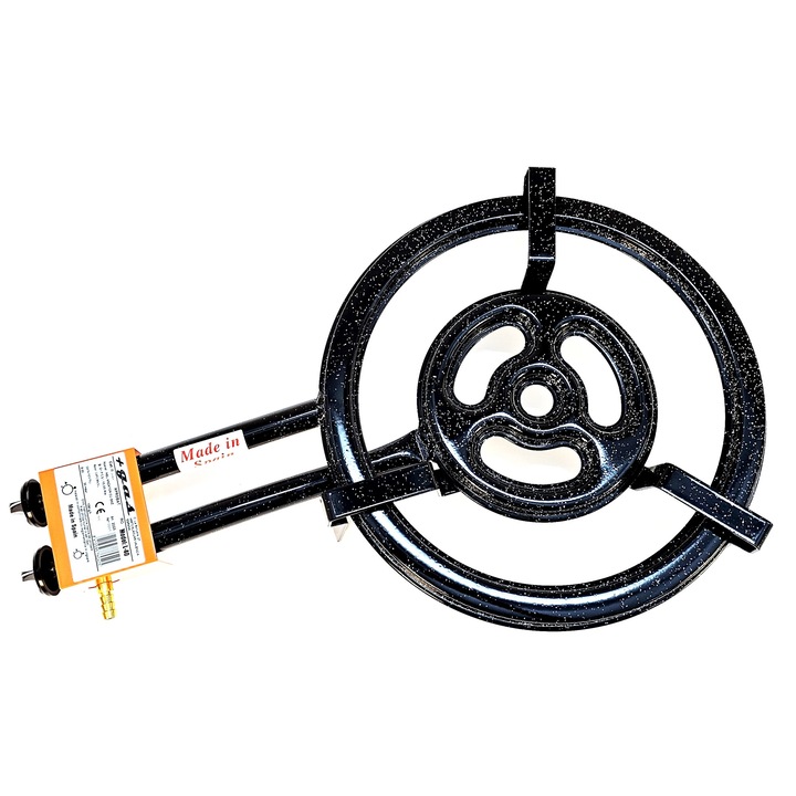 Pirostrie cu 3 arzatoare, L-40, diametru 40 cm, arzator gaz G-30, GPL, avizat CE, Power+ GRC76040