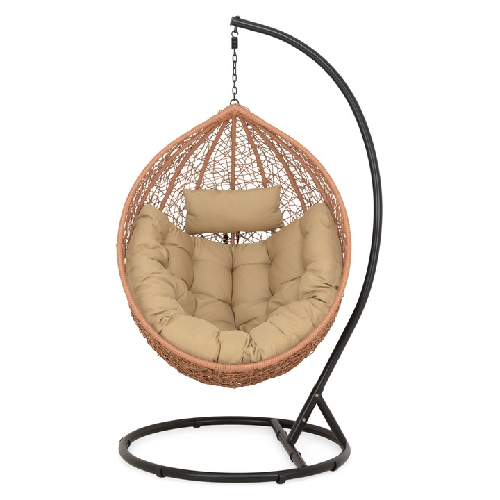 Leagan gradina/terasa, Maison Mex L BOWL, L.103 l.100 H.200, negru-bej