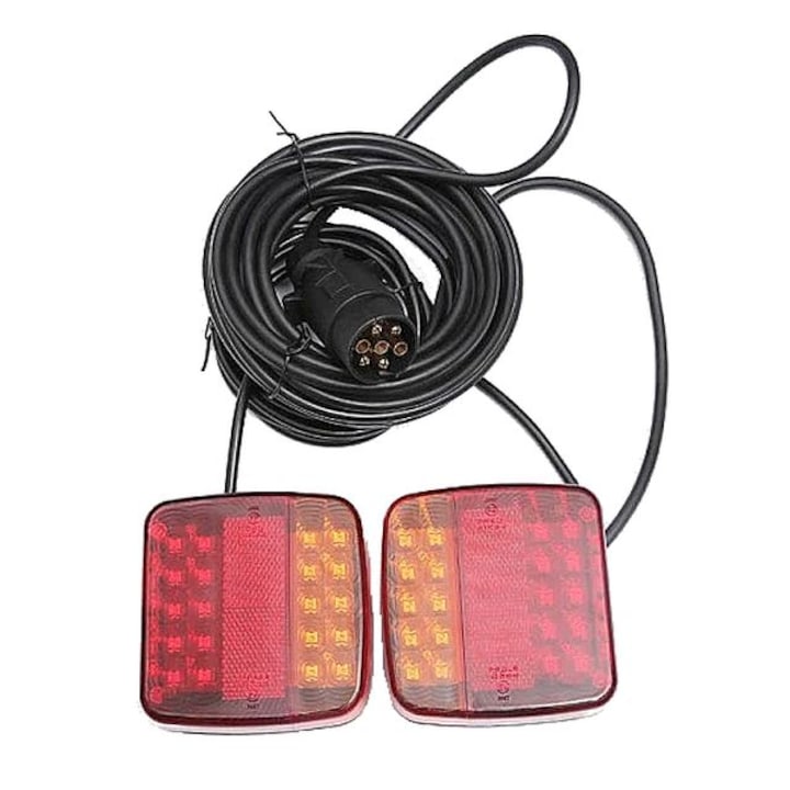 Lampi semnalizare led magnetice pentru remorca, cablu 7.5m