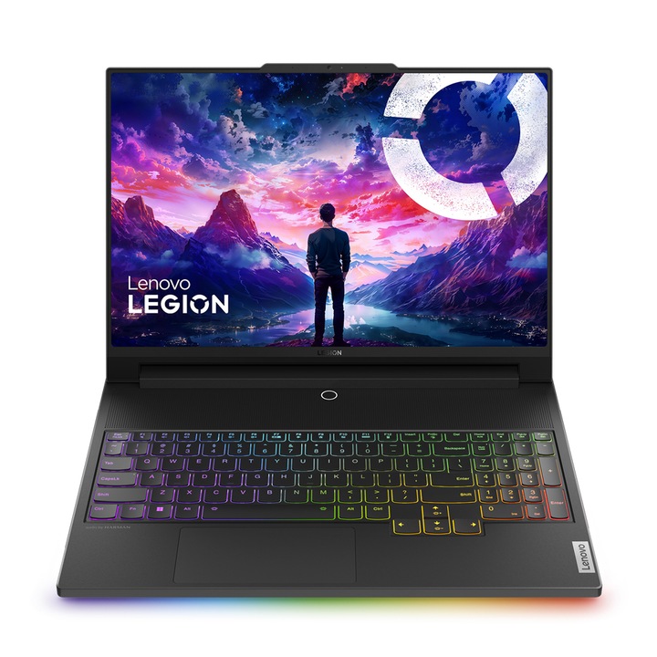 Лаптоп Lenovo Legion 9 16IRX8, 83AG000CBM, 16", Intel Core i9-13980HX (24-ядрен), NVIDIA GeForce RTX 4090 (16GB GDDR6), 64GB 5600MHz (2x32GB) DDR5, Черен