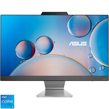 Sistem All-in-One ASUS A3402WBAK cu procesor Intel Core i5-1235U pana la 4.40GHz, 23.8", Full HD, 8GB DDR4, 512GB SSD NVMe, Intel UHD Graphics, No OS, Black