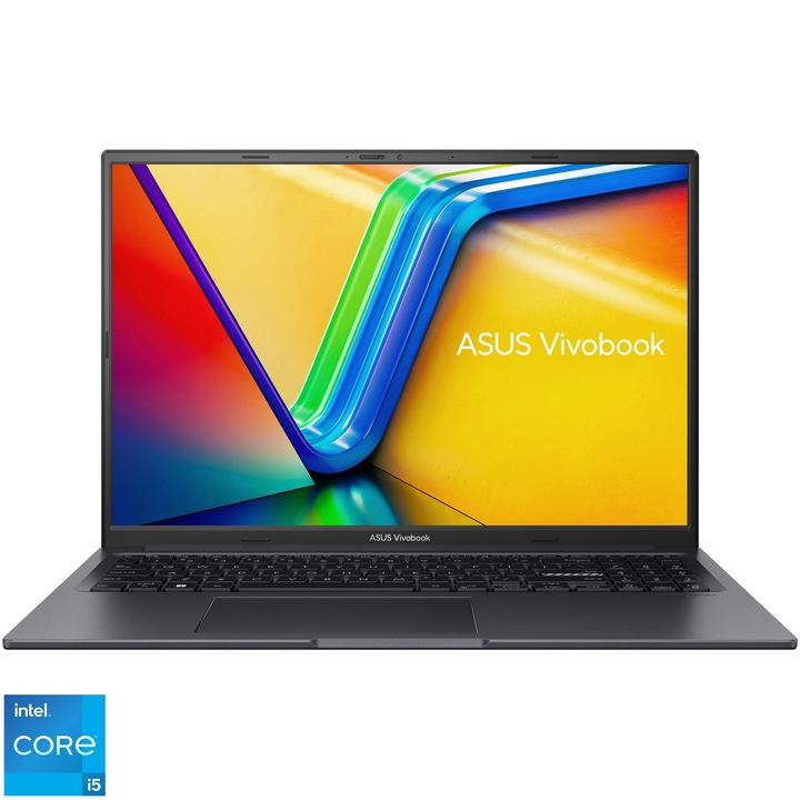 ASUS VivoBook 16X K3605VC laptop, Intel® Core™ i5-13500H processzorral, akár 4,70 GHz, 16", WUXGA, IPS, 16 GB, 512 GB SSD, NVIDIA® Geforce RTX™ 3050 4GB GDDR6, No OS, nemzetközi angol billentyűzet, fekete