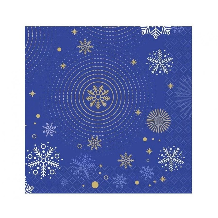 Karácsony szalvéta blue 20 db-os 33x33cm
