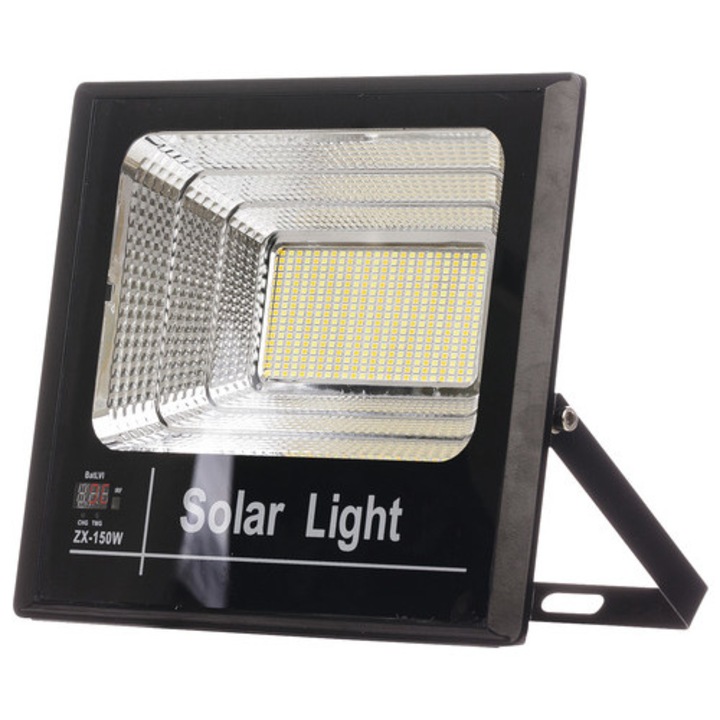 Proiector Solar Cu Led Ql Lighting 12000 Lumeni 3000-8000k, Cu Telecomanda, Aluminiu Negru