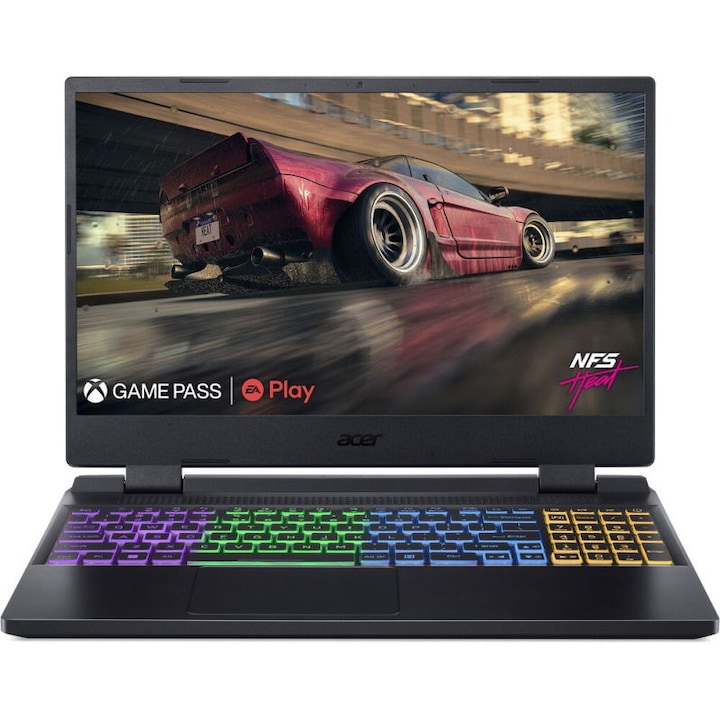 Acer Nitro 5 AN515-58 Laptop, 15,6", 1920 x 1080, Intel Core i7-12650H 10 C / 16 T, 3,5 GHz - 4,7 GHz, 24 MB gyorsítótár, 16 GB DDR5, 512 GB SSD, Nvidia GeForce RTX 4050, Free DOS, fekete