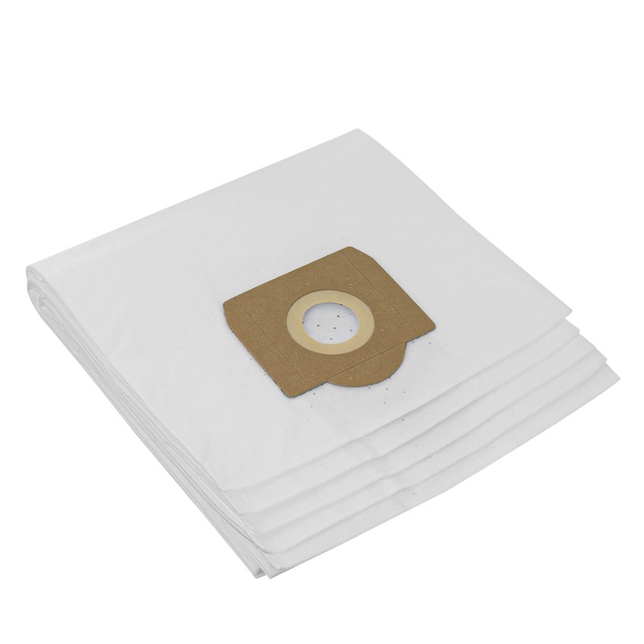 5 saci pentru aspiratoare industriale: Einhell INOX 30, BT-VC 1500, TE-VC 2230 SA, VC 1930 SA, MACALLISTER 1250-30L, PARKSIDE PNTS 1300, PNTS 1400, PNTS 1500, KÄRCHER MV 5 P; MV 6, WD 4, WD 5, WD 6