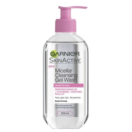 Гел за почистване Garnier Skin Active за чувствителна кожа, 200 мл ...