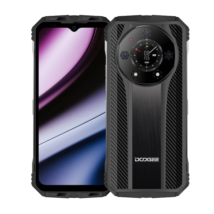 DOOGEE S110 Mobiltelefon, 6.58" IPS, Octa Core 12+256GB , ,6.58" érintőkijelző, IPS, CPU: Octa Core 2.2GHz0, RAM: 12GB, ROM: 256GB, Android 13, Bluetooth 5.2, Fekete