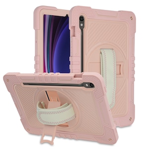 Husa Protectoare pentru Tableta Samsung Galaxy Tab S9 Plus/S9 FE Plus, Precision Fit, StripeShell, V32, PC, Soft Rose