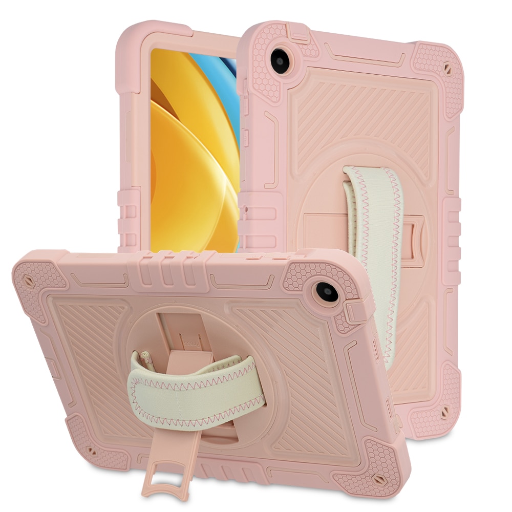 Husa Protectoare pentru Tableta Huawei MatePad SE 10.4, Precision Shell, StripeShell, V61, PC, Soft Rose