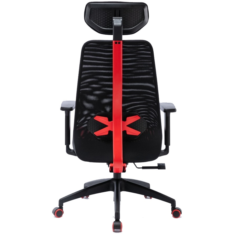 Scaun gaming Serioux Kyrian, Textil, Rosu/Negru - eMAG.ro