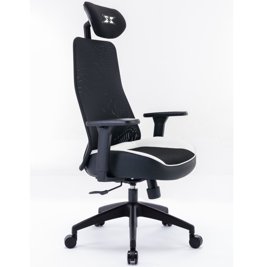 Scaun gaming Serioux Kyrian, Textil, Alb/Negru - eMAG.ro