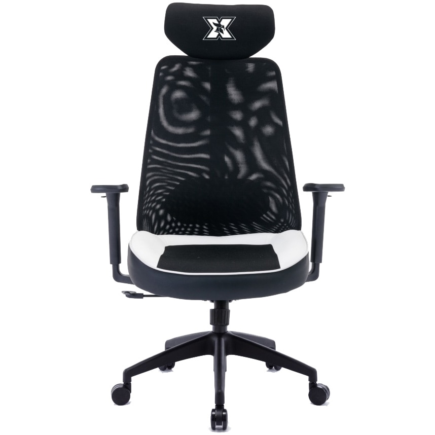 Scaun gaming Serioux Kyrian, Textil, Alb/Negru - eMAG.ro