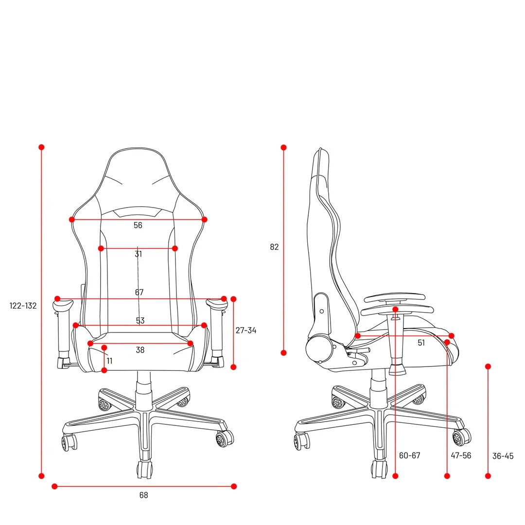 Scaun gaming Diablo X-Starter, Material Textil, Rotativ, Normal