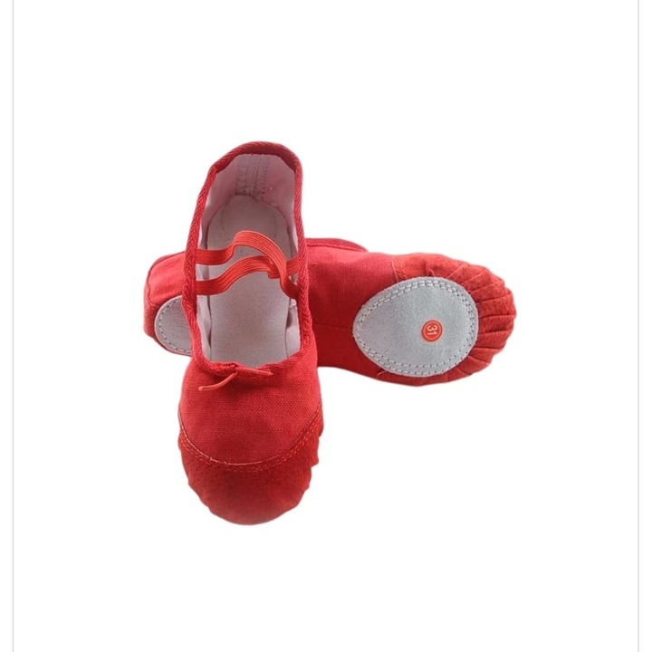 Ciupici copii pentru balet, dansuri, bumbac si piele naturala, rosu, marimea 41