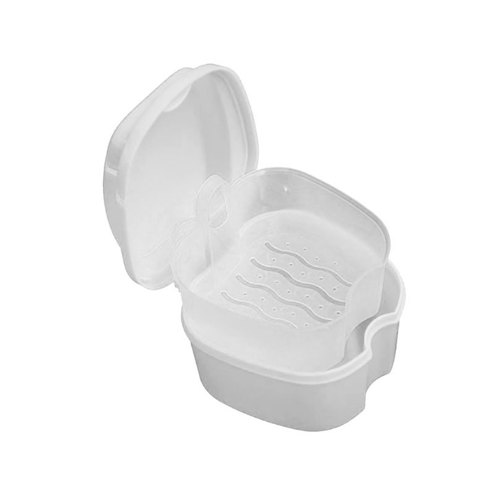 Cutie depozitare proteze, Sunmostar, Plastic, Alb