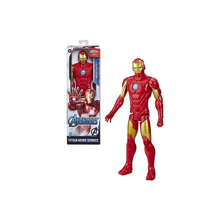 Екшън фигурка Marvel Avengers Titan Hero: Iron Man, Eichhorn, 30 см, Червен/Златен