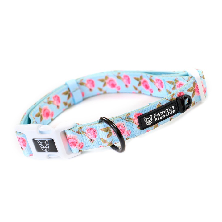 Zgarda pentru caini, Famous Frenchie, Roses are Pink, L