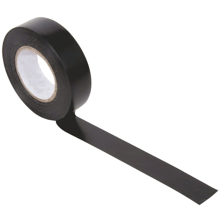 PVC szigetelőszalag, fekete, 25 m, 10 db / szett