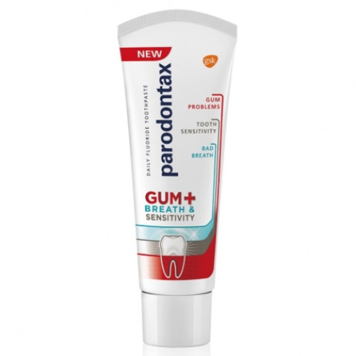 Pasta de dinti, Parodontax, Gum + Breath & Sensitivity, 75ml
