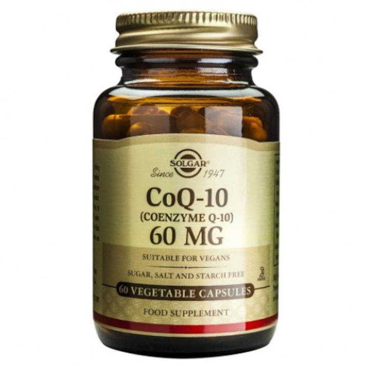 Supliment alimentar, Solgar, Coenzima Q-10, 60mg, 60 capsule