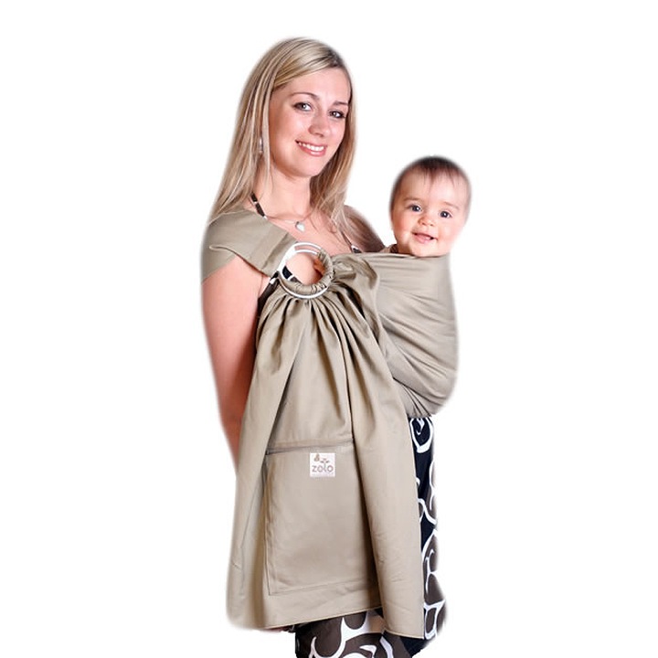 Marsupiu copii, Zolowear, Bumbac organic, XL, Bej