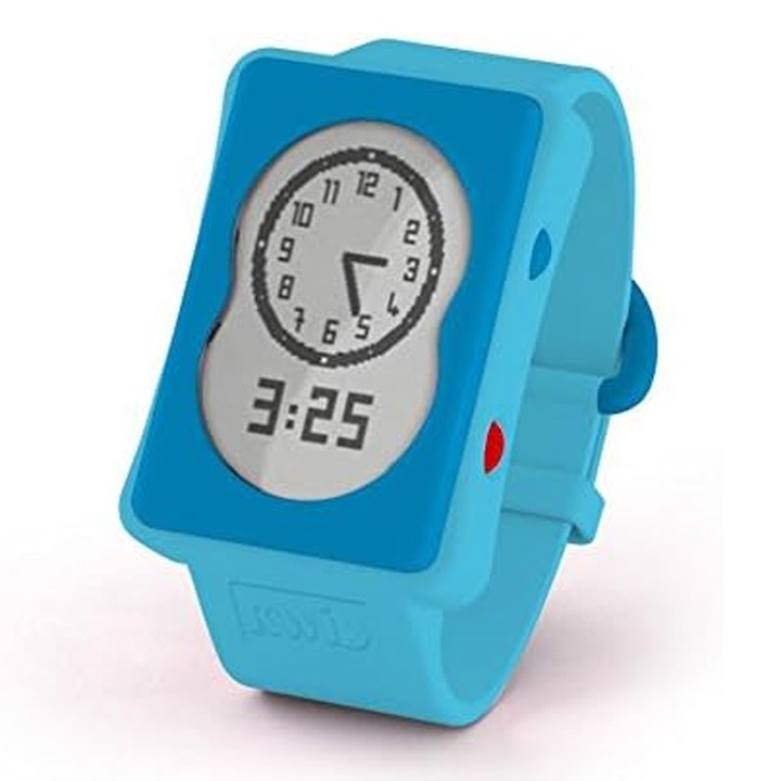 Ceas pentru copii, Kwid, Silicon, Educativ, Ora digitala analogica, Cronometru nisip, 6.5 x 10.5 cm, Albastru