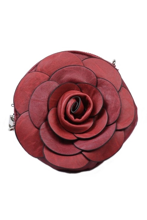 Poseta dama trandafir, Charmant, Dimensiune 16, Visiniu inchis, 16 cm