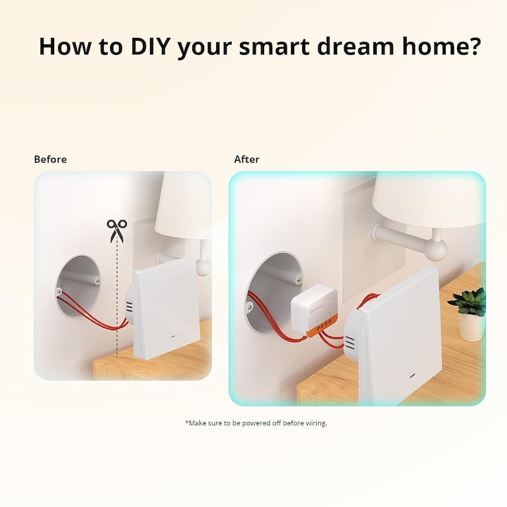 Releu inteligent Sonoff ZBMINIL2, Wi-Fi, Zigbee 3.0, compatibil Google Home/Amazon Alexa