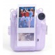 Калъф FujiFilm INSTAX Mini 12 + стикери и джоб за снимки, лилав, прозрачен, блясък