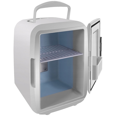 Mini Frigider 4L Portabil 2-in-1 cu Functie de Racire si Incalzire, Alimentare 220V/12V, Alb